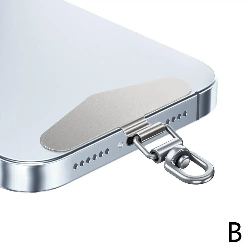 360° Rotatable Steel Phone Lanyard Tether Tab | Anti-Lost Patch