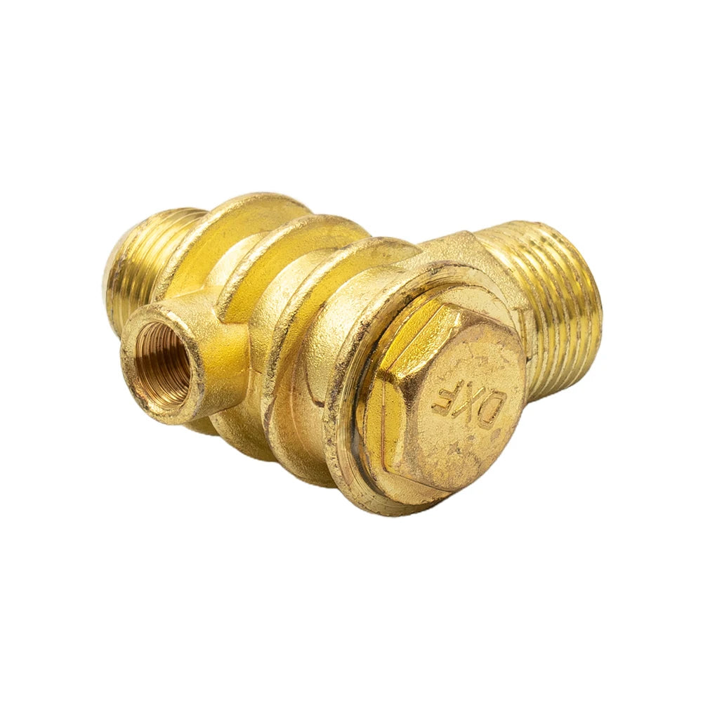 Male Thread Check Valve Connector With 3-Port Zinc Alloy For Air Compressor Parts Accessory 20*19*10mm Oasis Select