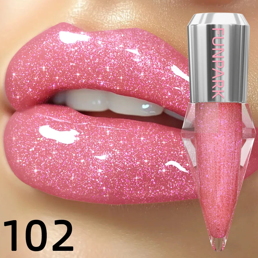 FUNPARK 8-Color Glitter Shimmer Lip Gloss | Diamond Lipstick