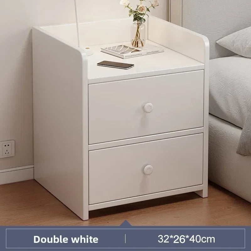 Multi-functional Bedside Table Storage Locker Small Shelf Oasis Select Warm white C