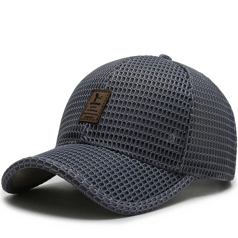 Breathable Mesh Baseball Caps - Adjustable, Quick-Drying, Casual Trucker Hats for Men & Women, Perfect for Summer Outdoors Oasis Select Dark grey