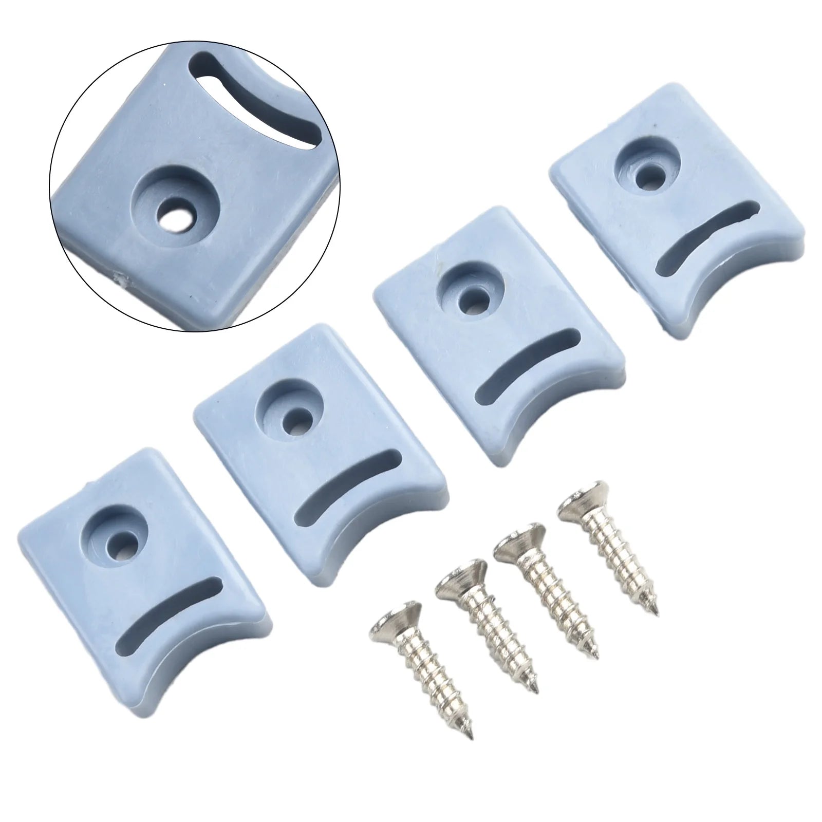 4-Pack Shower Door Pulley Stops & Bumpers | Top & Bottom Shower Door Bumpers Oasis Select