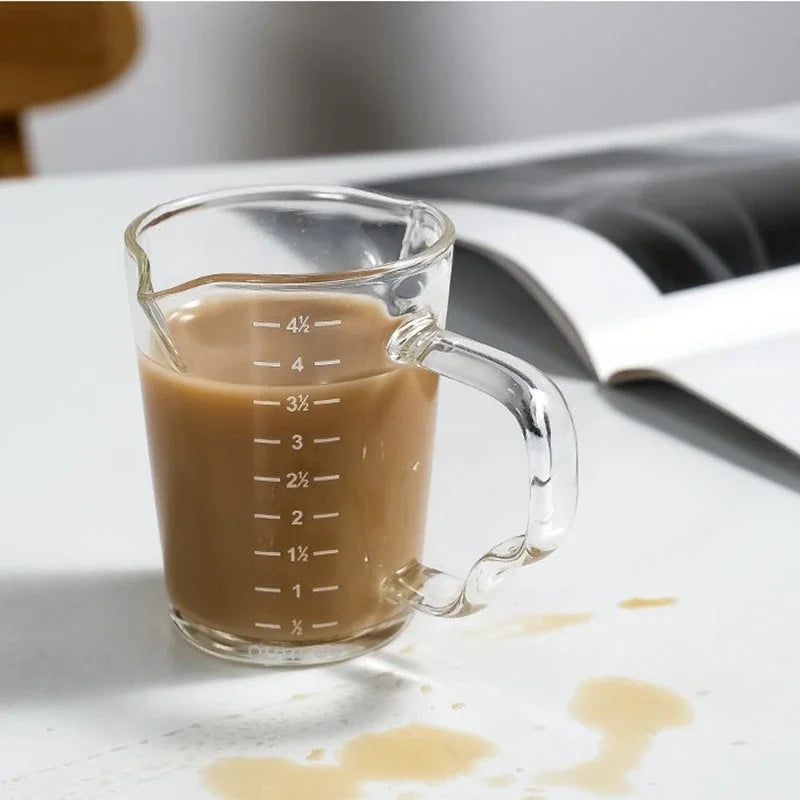 70/150ML Espresso Glass Cup Measuring Cup Milk Latte Jug Coffee Supplies Kitchen Dining & Bar Mug Drinkware Double Thick Bottom Oasis Select