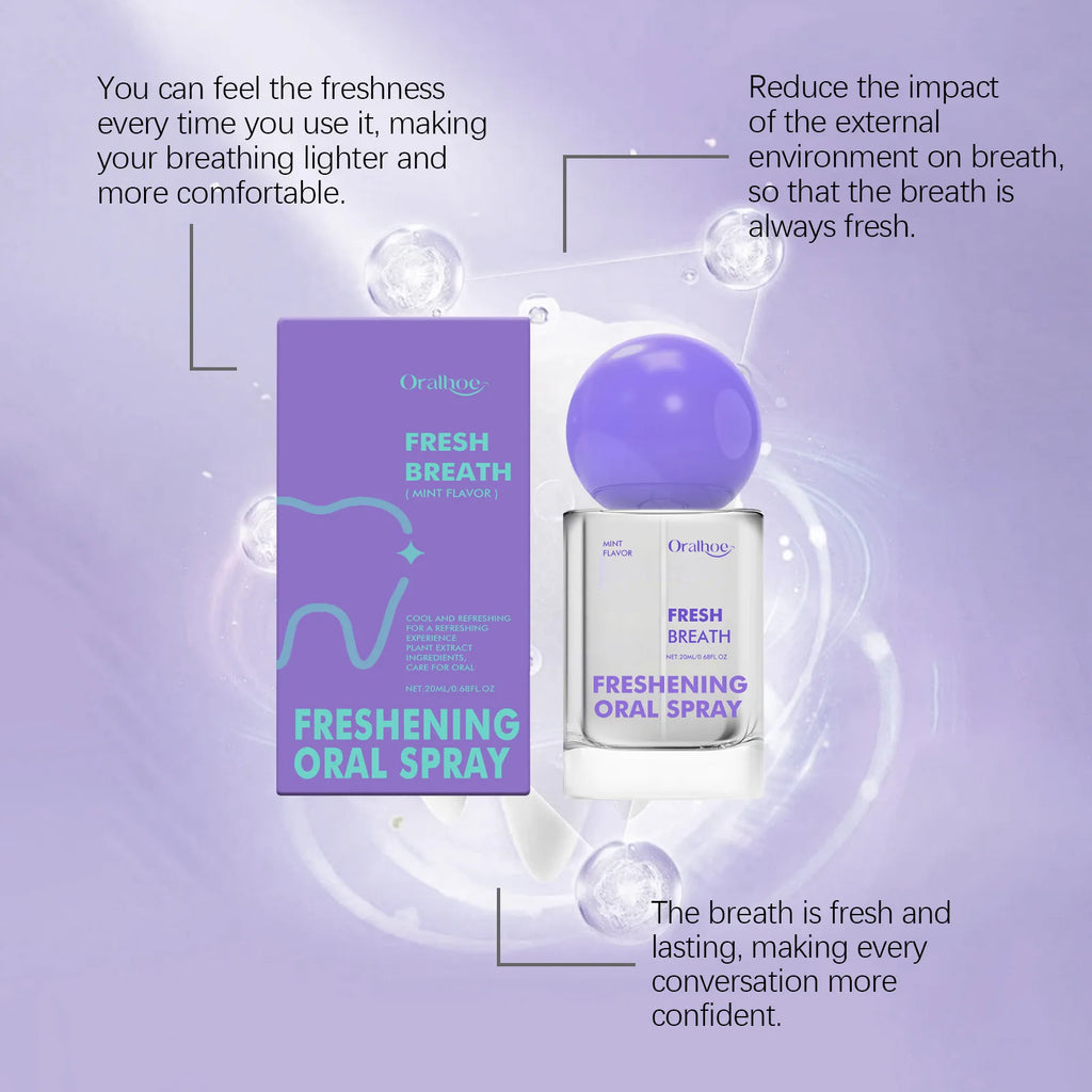 Oralhoe Mint Oral Fresh Spray Eliminate Odors Lasting Fragrance Remove Bad Breath Portable Relieve Dry Mouth Mint Soothing Spray Oasis Select