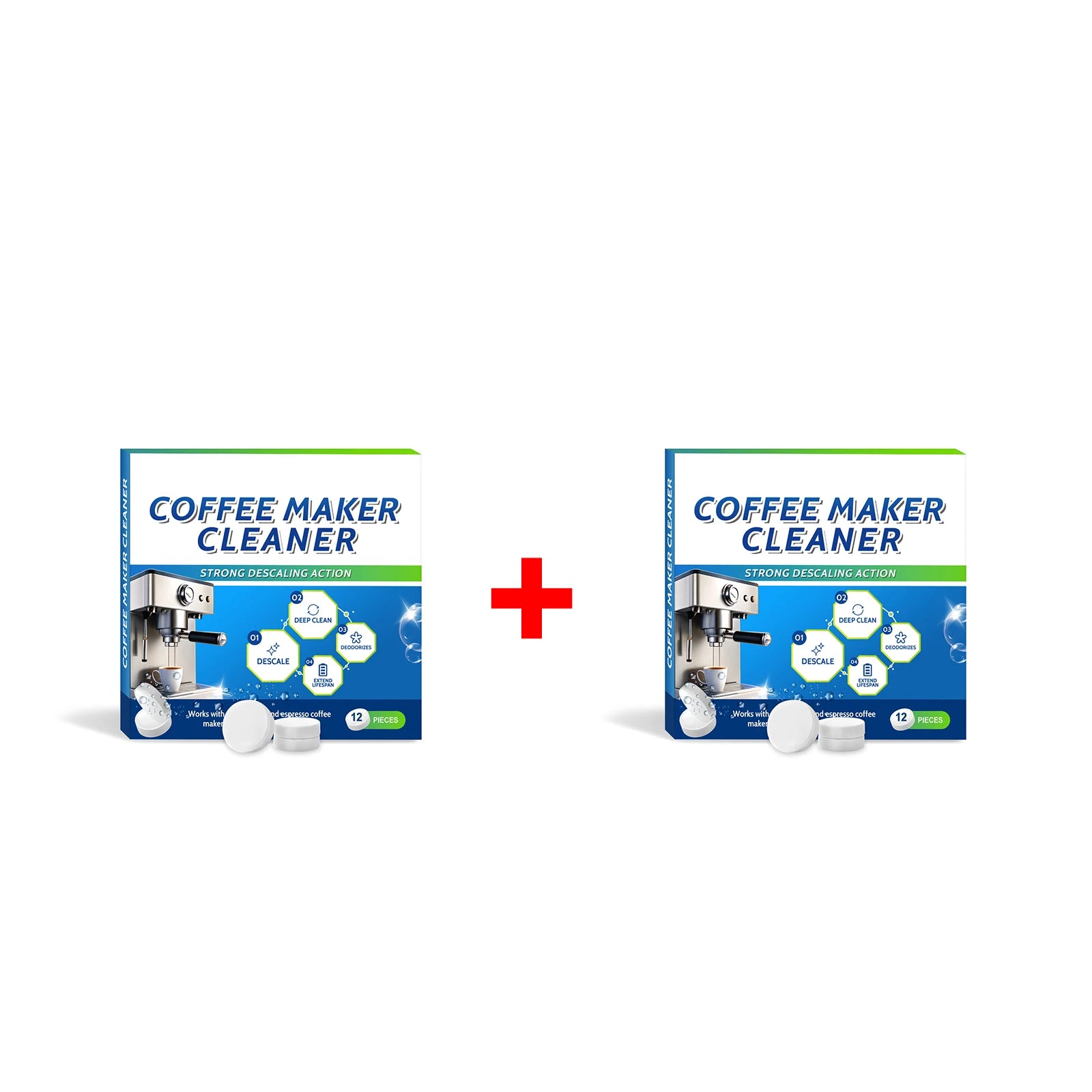 Coffee Machine Cleaner Gentle Cleaning Coffee Machine Remove Pipe Grease,Scale and Residue Coffee Machine Cleaning Tablets 12PCS Oasis Select 2 X 12pcs boxed