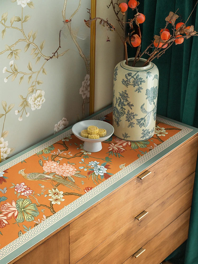 American Retro Light Luxury TV Cabinet Side Cabinet Waterproof Pad Oil Anti-ironing No-wash Leather Table Mat Oasis Select
