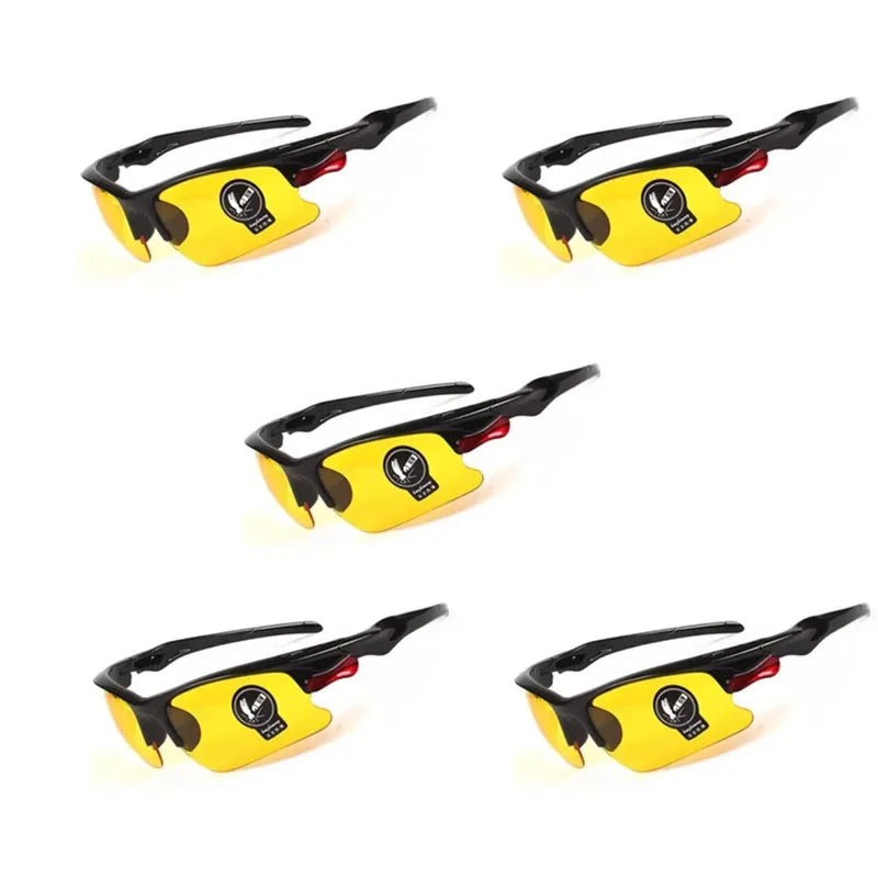1/2/3/4/5pcs Professional Driving Glasses Polarized Yellow Car Goggles Driving Sunglasses Anti-Glare Vintage Glasses Accessories Oasis Select 5pcs Yellow
