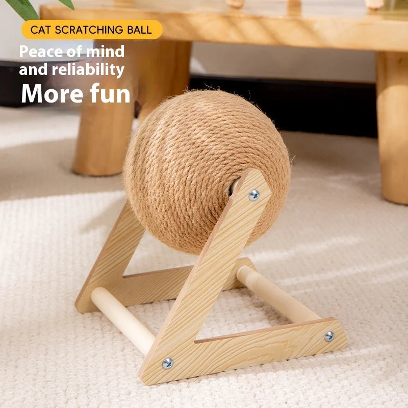 Cat Toy Scratch-ball - Vertical, Wear-resistant, Non-falling Off, Self-play Entertainment and Claw Grinding, Cat Scratch-ball Oasis Select