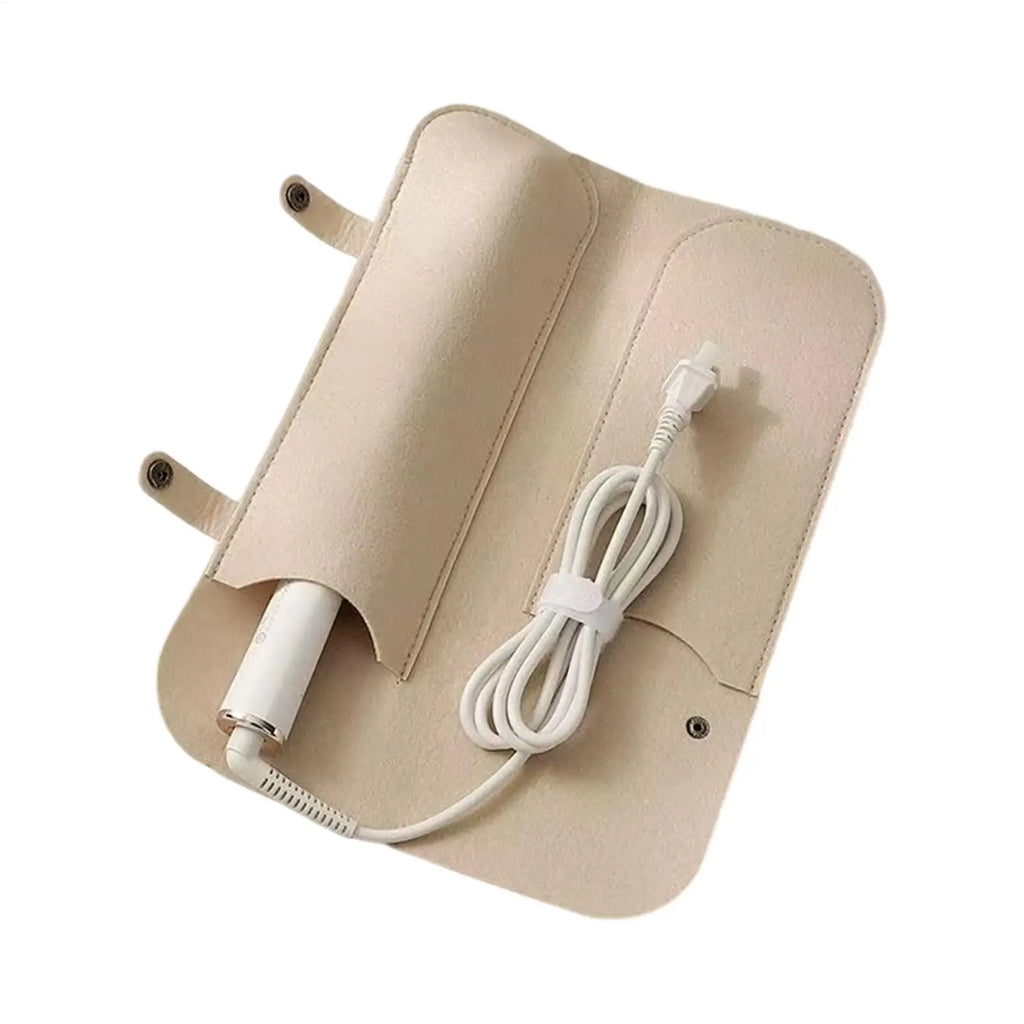 Curling Iron Travel Bag Straightener Curler Storage Flat Iron Case Heat Insulation Pad for Brush Attachments Clipper Comb Curler Oasis Select