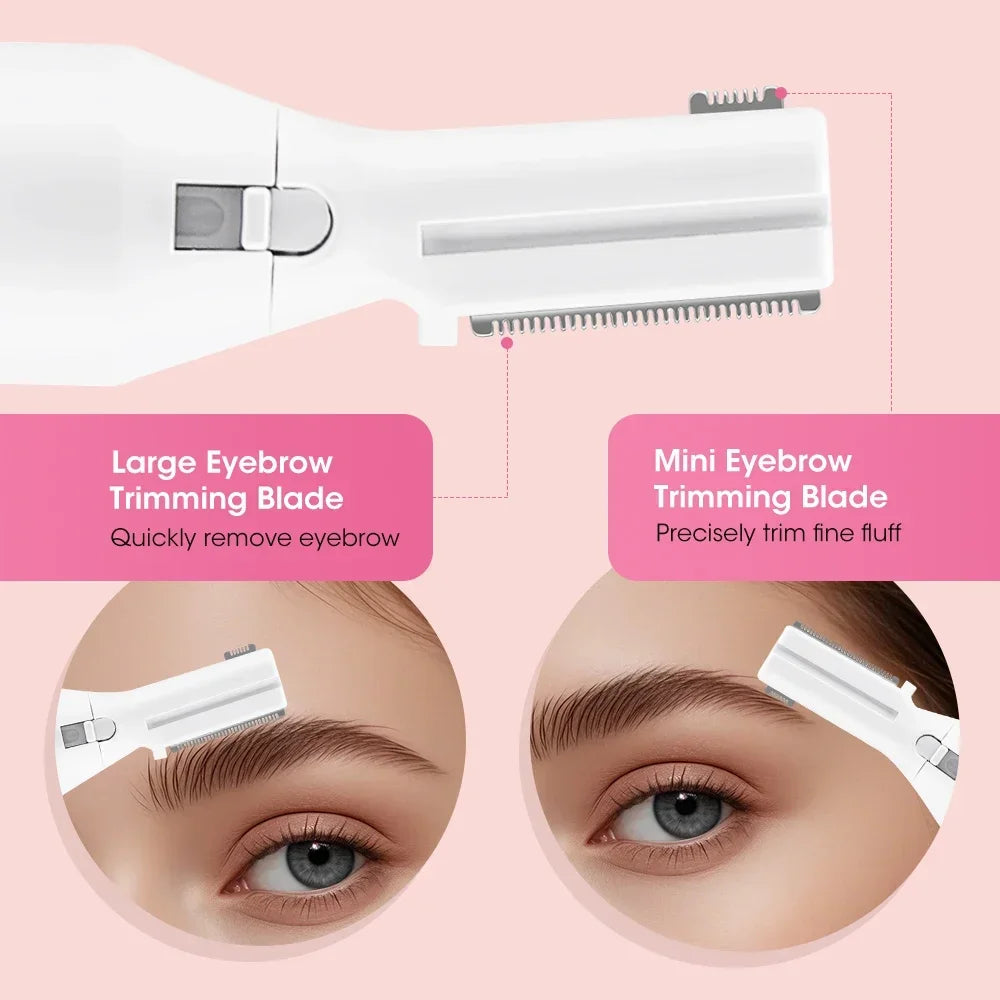 Ms.Dear Rechargeable Electric Eyebrow Trimmer Dual-Blade