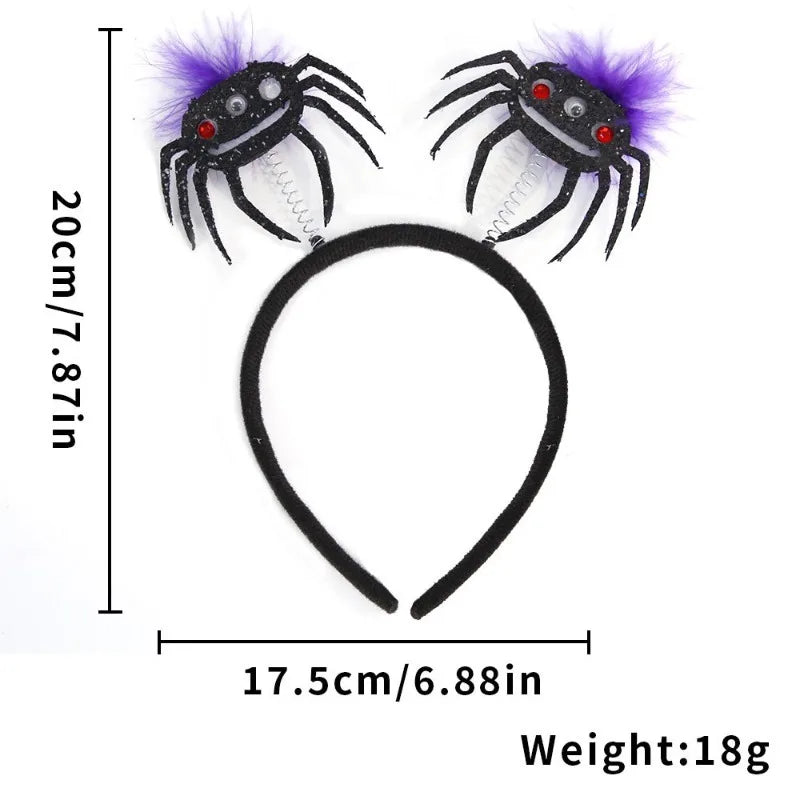 1-10PCS Witch Hat Spider Headband Halloween Party Favor Costume Masquerade Funny Hair Accessory for Women Adult Cosplay Oasis Select