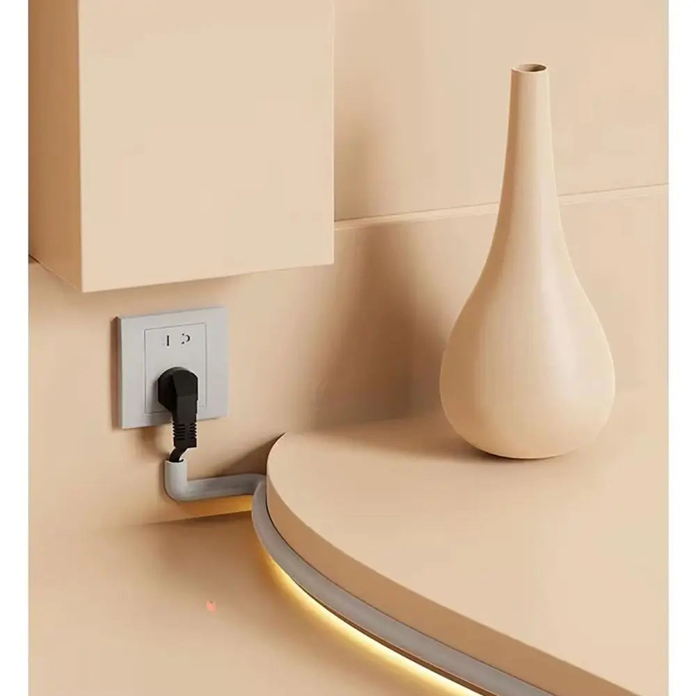 PVC Soft Rubber Trapezoidal Trunking Self-Adhesive Floor Cord Cover Anti-extrusion Extension Wiring Duct Protector Cable Cover Oasis Select