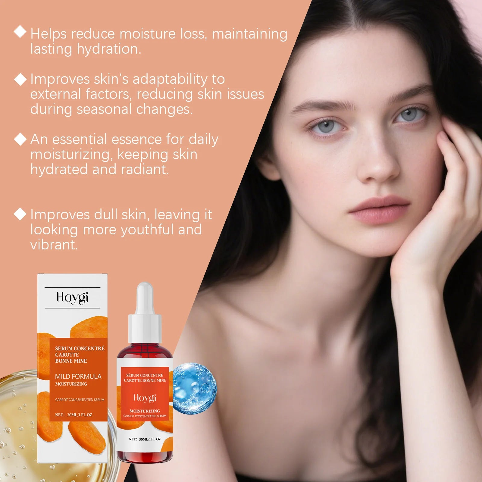 Hyaluronic Acid & Vitamin C Brightening Face Serum 30ml Face Serum Oasis Select
