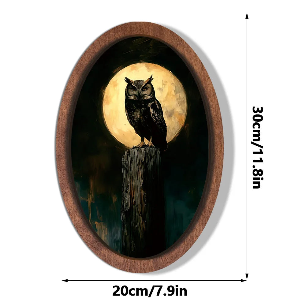 Halloween Ghost Wooden Photo Frame Painting Retro 3D Hanging Plaque Festival Decor Wall Sticker for Home Party Wall Decor Oasis Select MZ1175 Medium