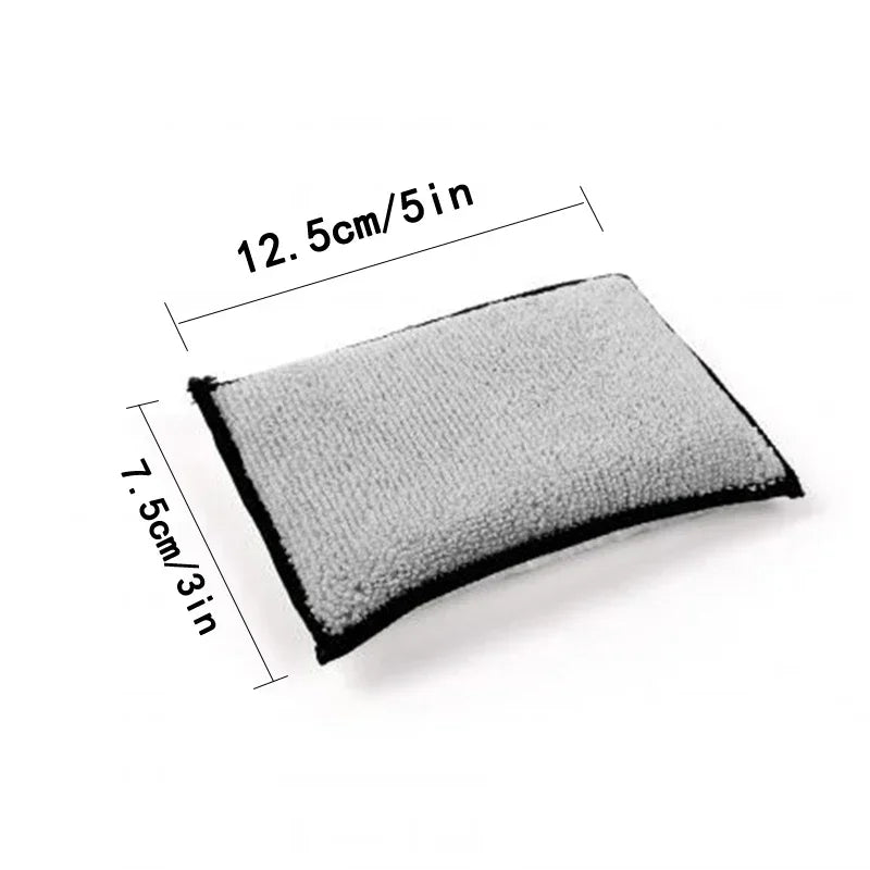 2-10Pcs Soft Double Side Microfiber Scrubbing Sponge Car Leather Cleaning Microfiber Towel Wax Sponge Auto Detailing Tools Oasis Select