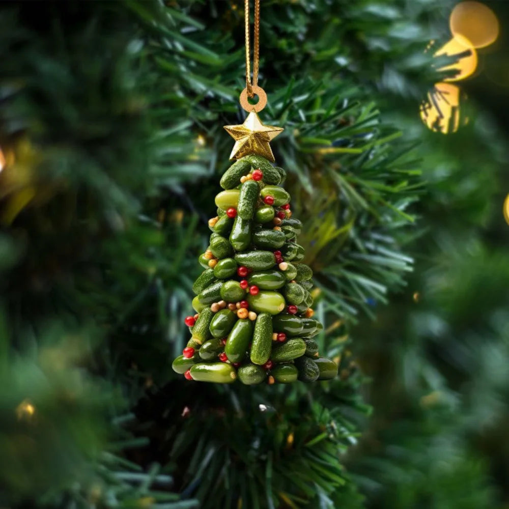2D Acrylic Christmas Tree Ornament Pendant | 2025 Xmas Decor