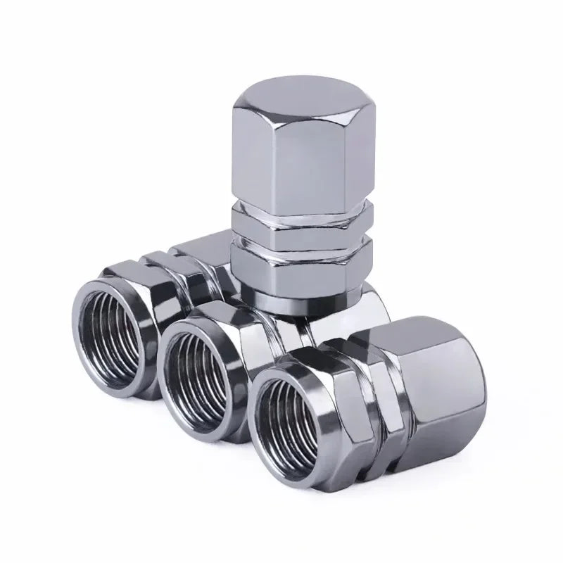 Tire Valve Stem Caps Decorative Tires Accessories Aluminum Alloy Nipple Wheel Caps For Cars Motorcycles Bicycle Cover Dustproof Oasis Select grey 4pcs