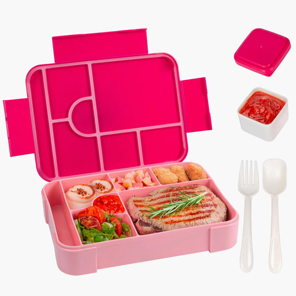 Kids Leakproof Divided Bento Lunch Box – Microwave Safe Kids Bento Lunch Box Oasis Select Red 1330ml