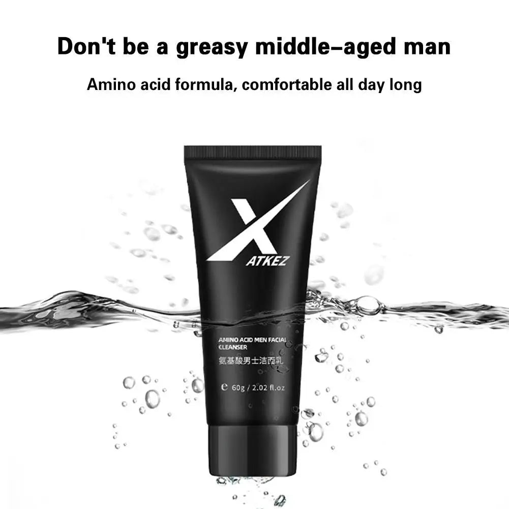 1/2PCS Amino Acid Face Wash For Men Oily Skin Gentle Foaming Facial Cleanser For Deep Cleansing Moisturizing Soothing Refreshing Oasis Select