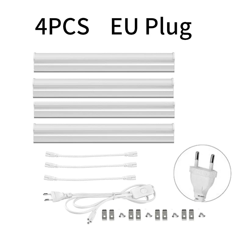 LED Tube Light Bar 29cm T5 Fluorescent 1-5 Pcs 220V 6W Kitchen Bathroom Bedroom Cabinet Lighting - Energy Efficient Bulbs Tube Oasis Select White 4Pcs T5 Tube