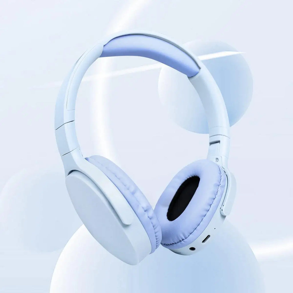 Fashionable Bluetooth wireless headphones, over-ear, deep bass, sports stereo, high fidelity, long battery life, universal Oasis Select Blue