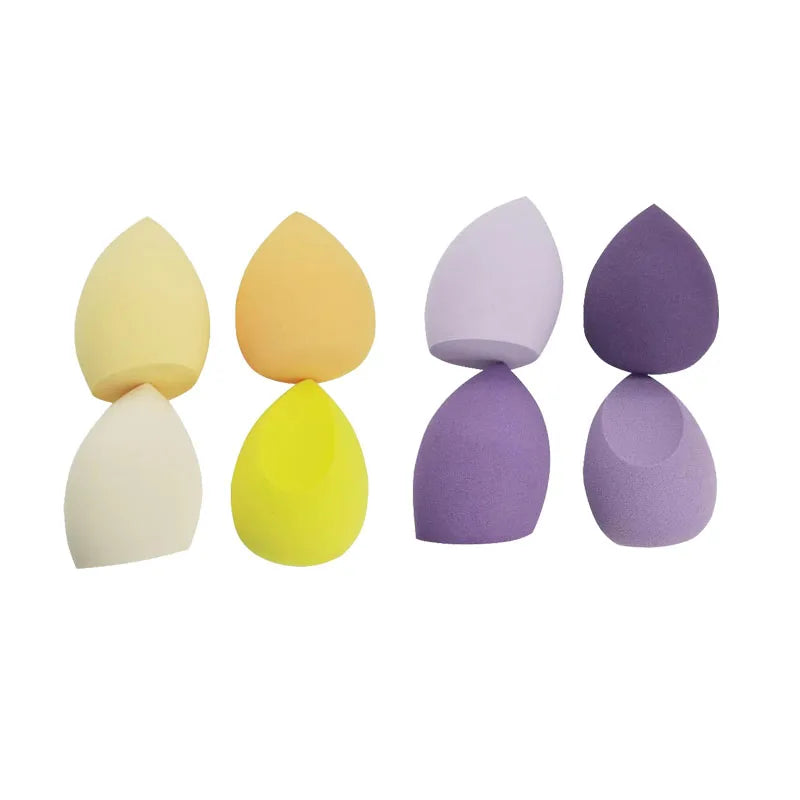 4/8/12/16pcs Makeup Sponge Cosmetic Puff Dry And Wet Combined Cosmetic Egg Women Foundation Powder Puff Bevel Cut Makeup Sponges Oasis Select 4yellow-4purple