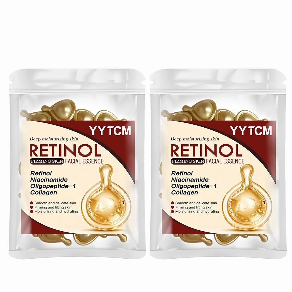 Retinol Face Serum Capsules – Collagen & Niacinamide | 30pk Face Serum Capsules Oasis Select 2 Bags