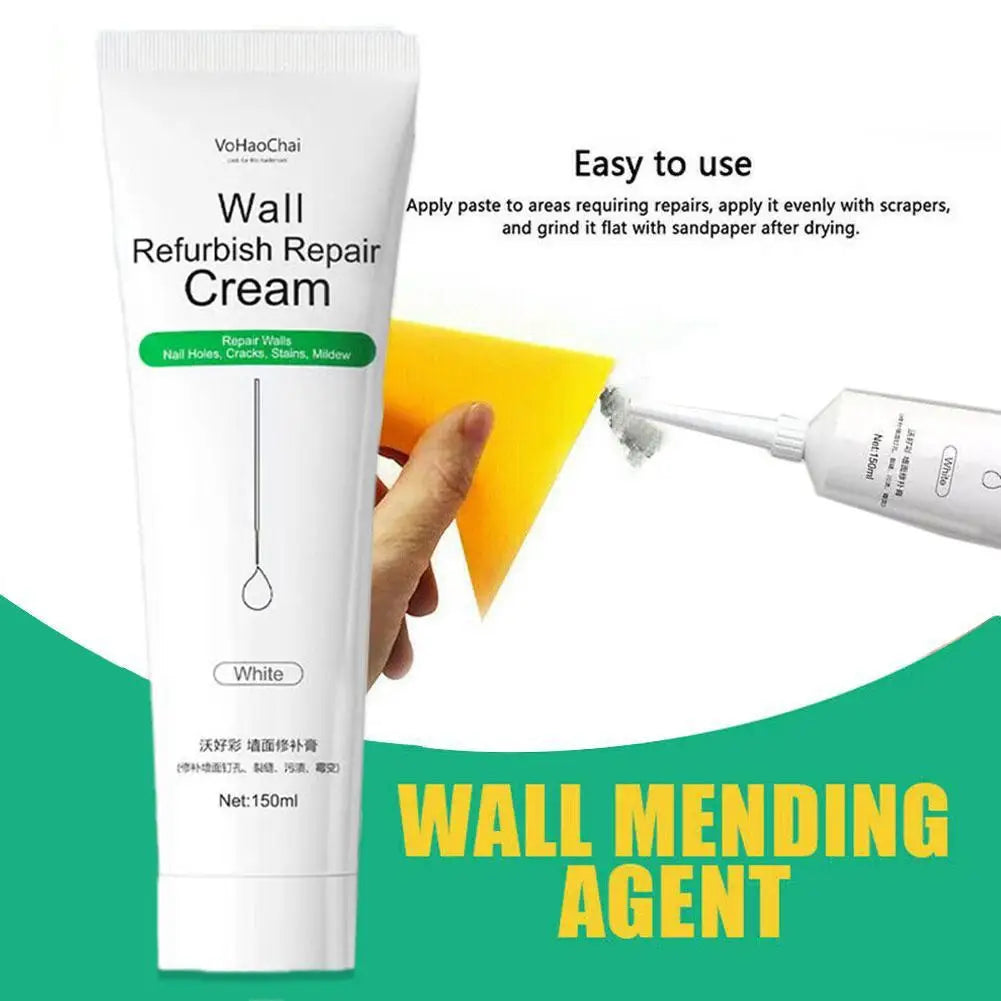 150g Wall Repair Agent Wall Repair Paste Crack Nail Eye Repair Cream Quick-drying Waterproof Mildewproof Smooth Patch Recovery Oasis Select