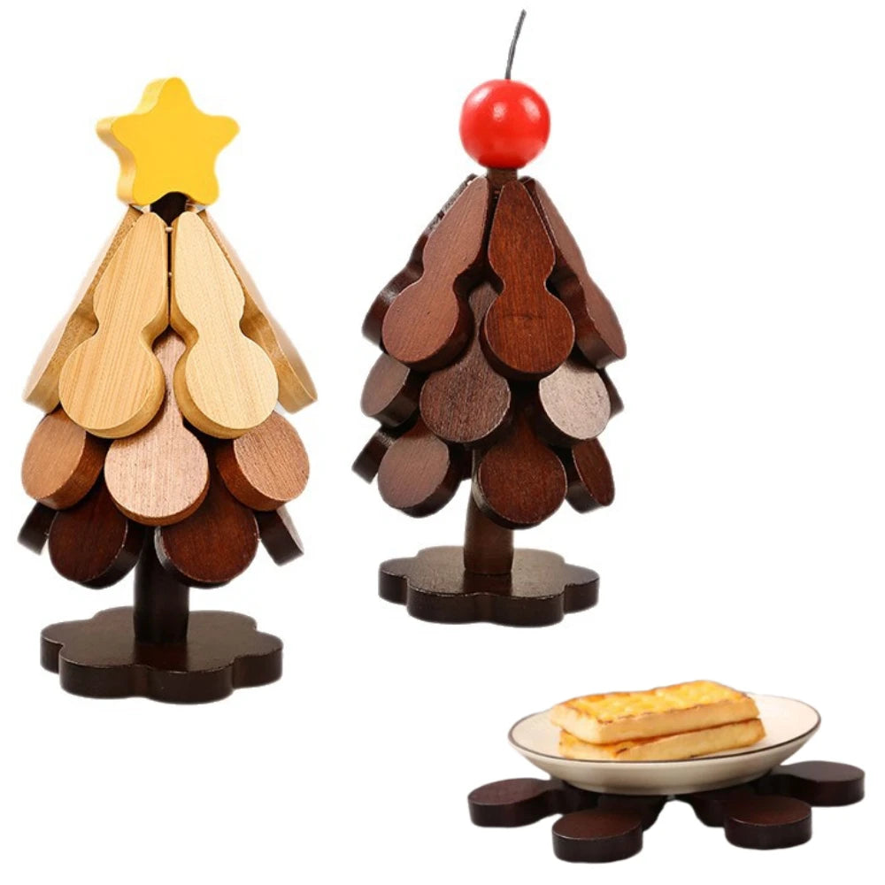 Tree Insulation Mat Solid Wood Dining Table Anti Scalding Mat Pot Mat Festival Gift Creative And Personalized Home Decoration Oasis Select