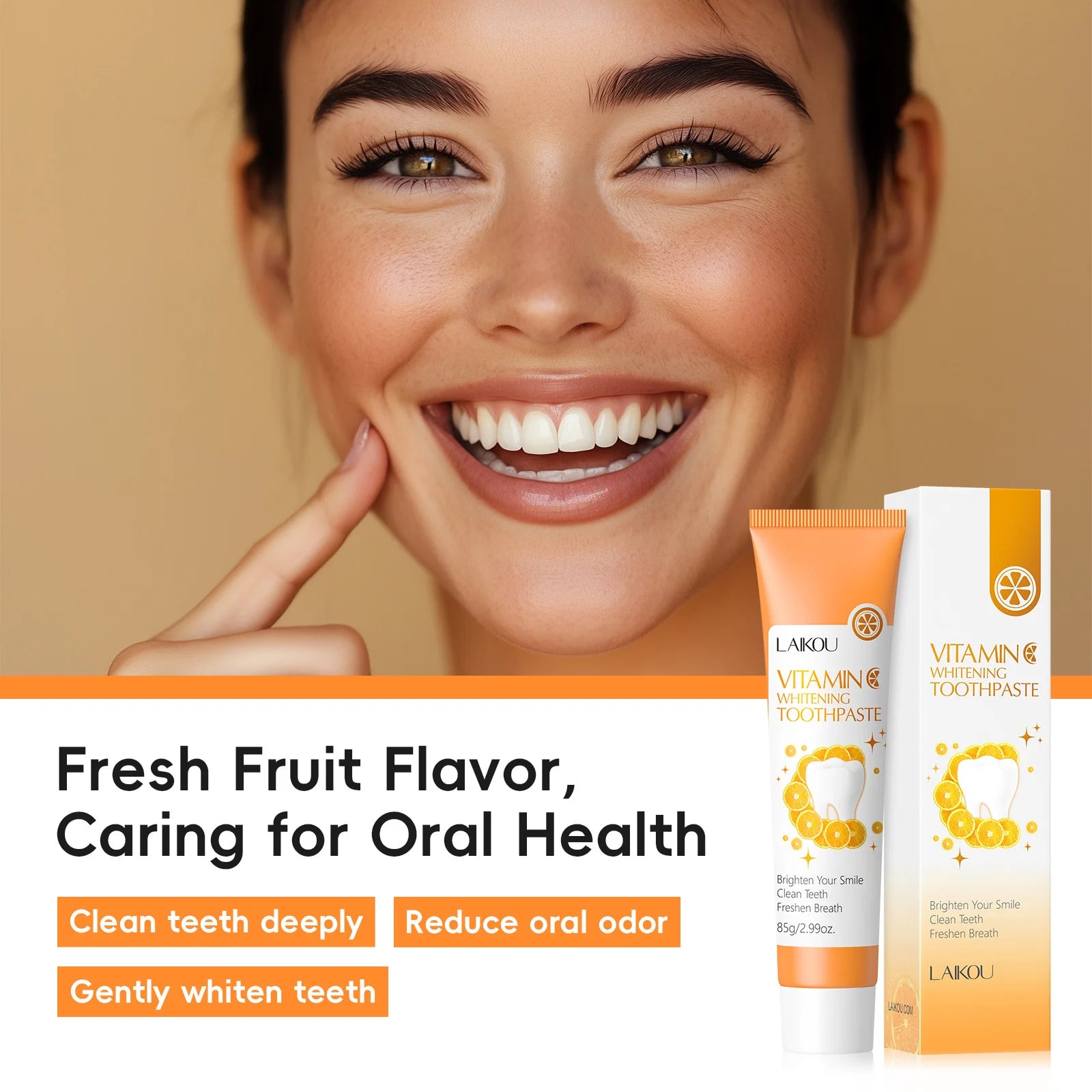 Laikou Sakura or VC Whitening Toothpaste Stains Removing Prevent Bad Breath Oral Cleaning Refreshing Reduces Plaque Dentifrice Oasis Select
