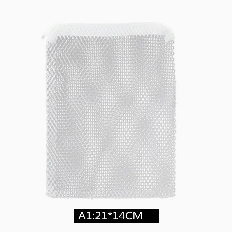 5Pcs Reusable Fine Filter Media Bags Aquarium Filter Net Bags with Zipper for Fresh Saltwater Tanks Aquarium Fish Tank Filter Oasis Select A1 white (21x14cm)