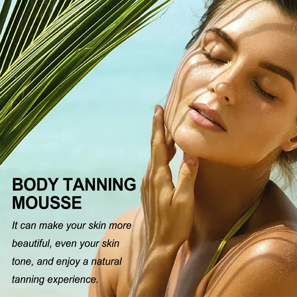 Tanning Accelerator Mousse Summer Skin Self Tanner Natural Glow Body Bronzer Sunbathing Keep Moisturizing Sunless Tanning Lotion Oasis Select