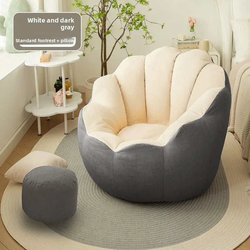 Lazy sofa rental living room small sofa single recliner tatami parcel flower sofa Oasis Select Bai dark gray JT 60