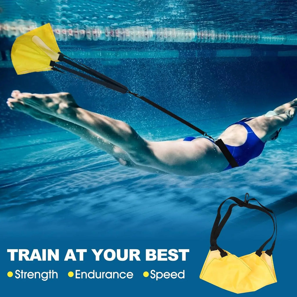 Swim Resistance Parachute Belt Adjustable Adult Swim Parachute Training Strength Endurance Speed Trainer Pool Fitness Gear 2026 Oasis Select