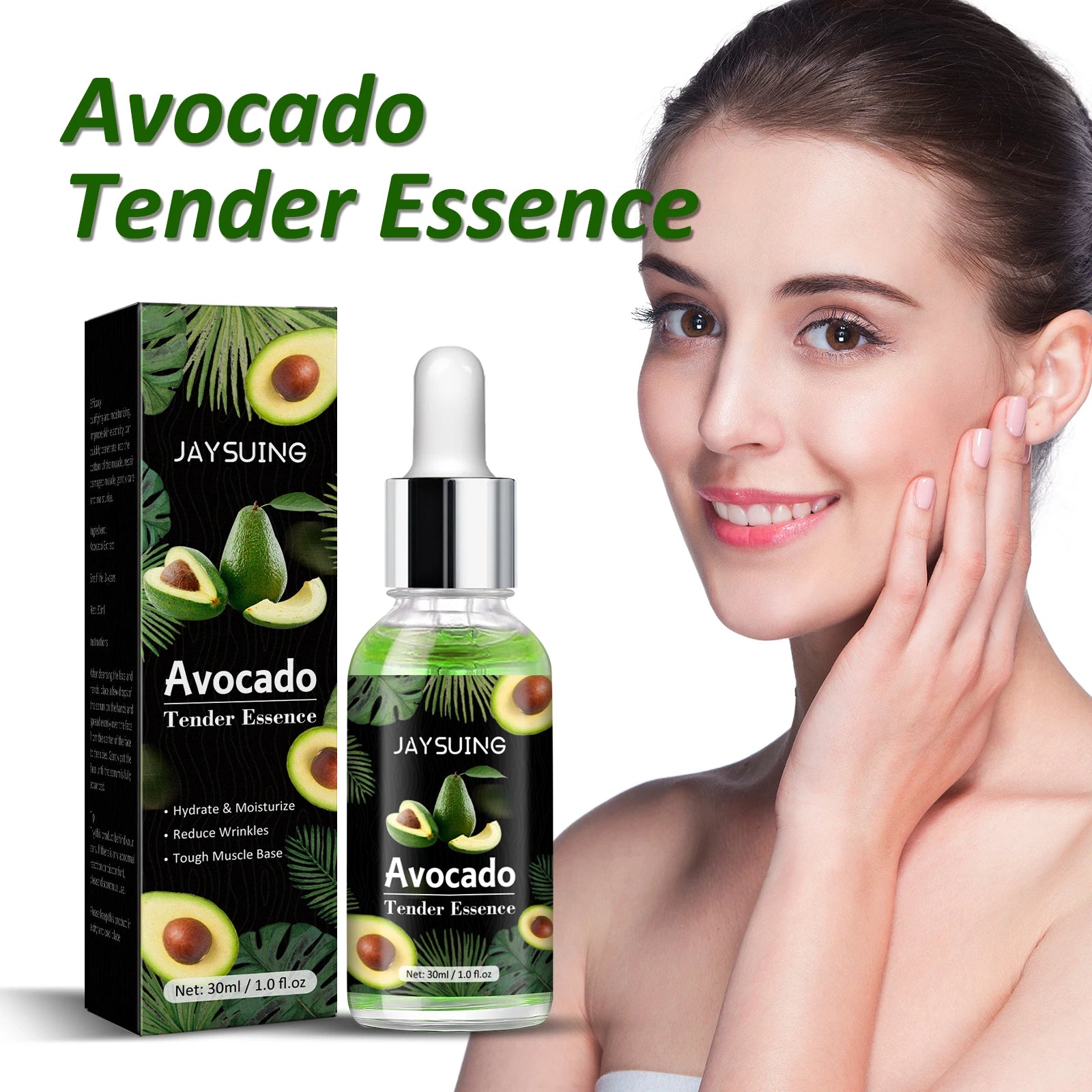 30ml Avocado Face Essence Moisturizing Anti-Aging Whitening Repairing Elastic Facial Serum Skin Care Oasis Select