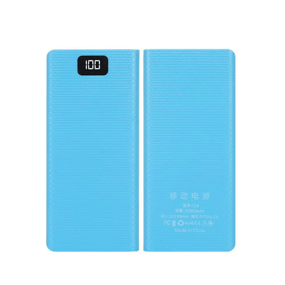 Box 8x18650 Battery Power Bank Holder Charger Box Battery Charger Box Power Bank Shell Battery Storage Boxes Power Bank Case Oasis Select blue