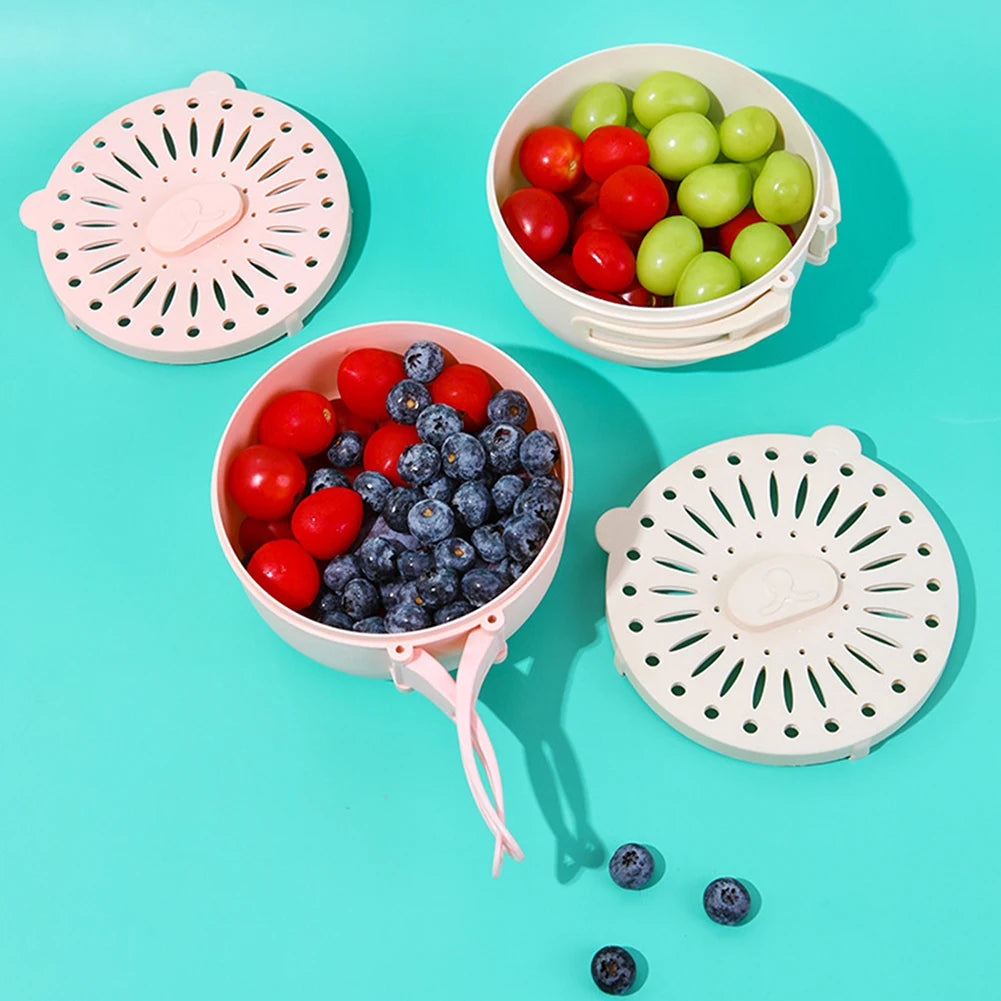 2-in-1 Foldable Fruit Drain Basket & Washing Bowl | BPA-Free