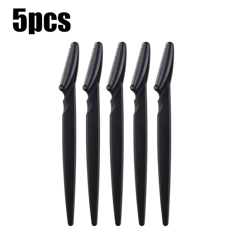 5/10Pcs Eyebrow Trimmer Makeup Tools Safe Eye Brow Razor Face Body Hair Removal Shaver Blades Woman Eyebrows Shaping Knife Oasis Select 5pcs Black