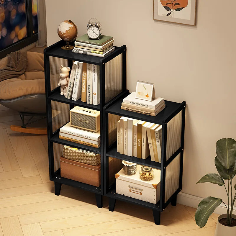 Floor-to-ceiling Bookcase Home Shelf Living Room Multi-layer Storage Locker With Cabinet Door Simple Wall Office Bookshelf Oasis Select