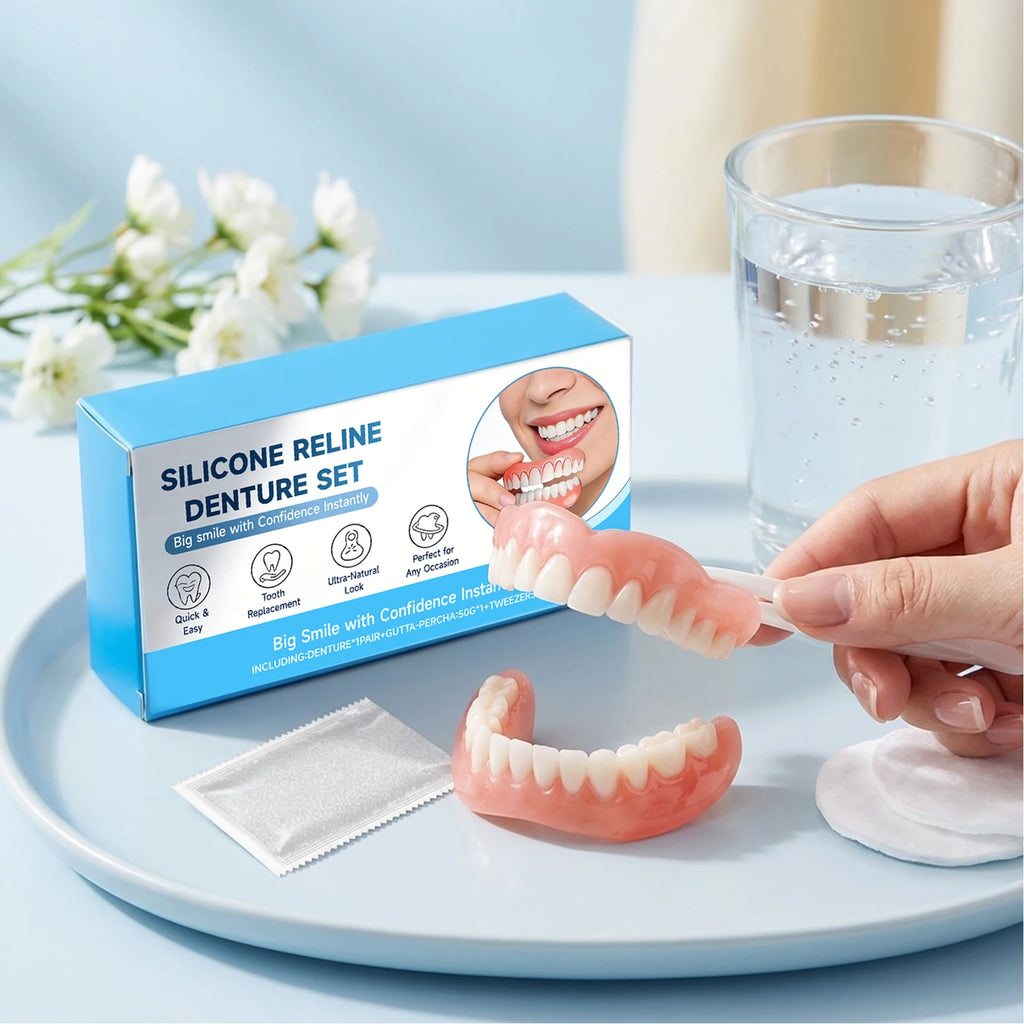 Silicone Reline Denture Set – Fake Teeth Kit for Comfort & Fit Denture Reline Kit Oasis Select