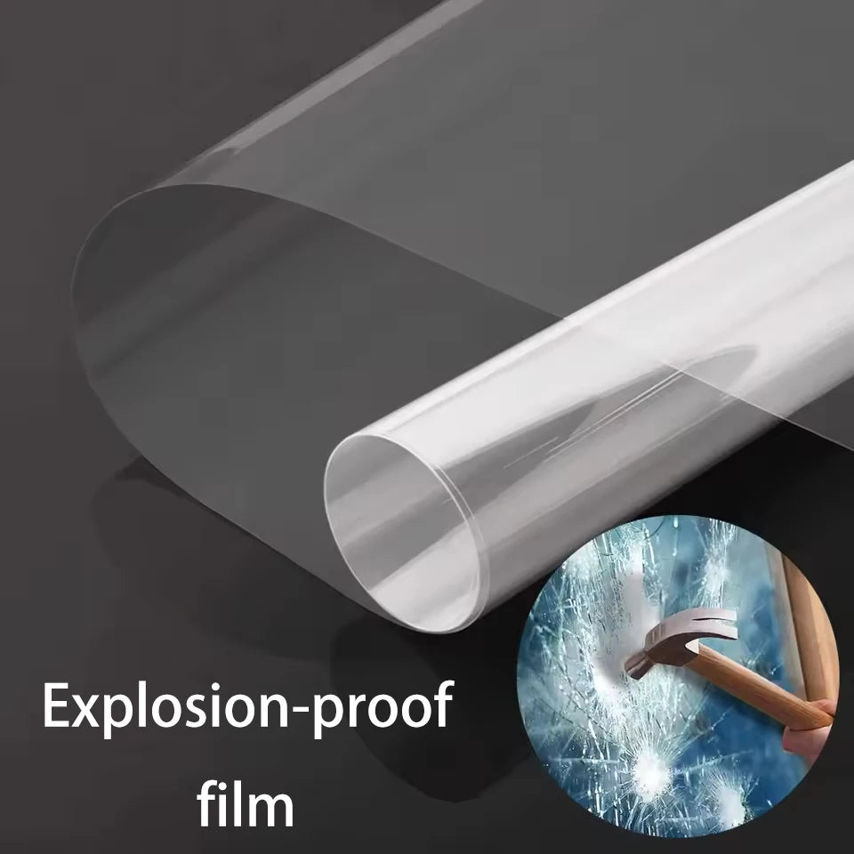 50cm Wide 2 Mils Safety Window Film Transparent Safety Glass Protective Film Self-Adhesive ShatterProof And Explosion-Proof. Oasis Select