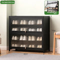 Shoe cabinet storage rack household modern door large capacity simple space saving ultra-thin solid wood Oasis Select Five layers of 80