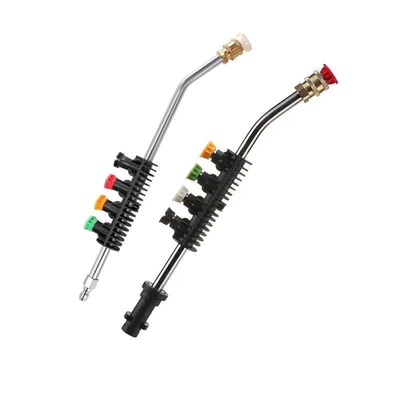 Pressure Washer Extension Wand 30° Curved For Karcher And Lavor 1/4" Quick Connect Power Lance Extension Wand With 5 Nozzles Oasis Select