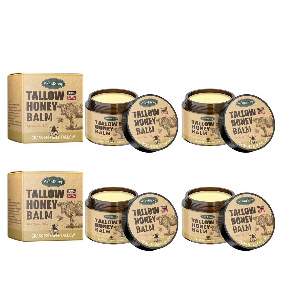 Deep Moisturizing Tallow Honey Balm For Face Natural Beef Tallow Anti Aging Light Non Greasy Skin Barrier Repair Daily Care 60g Oasis Select 60g X 4pcs