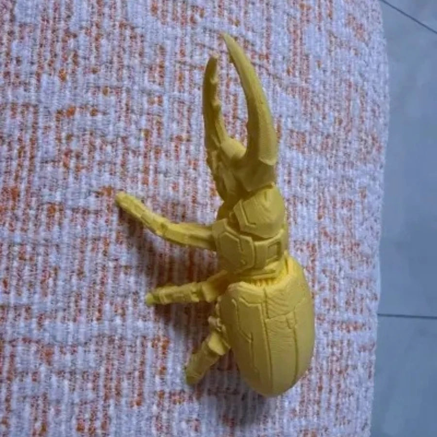 3D Printed Mechanical Hercules Beetle Model - Cyberpunk Style Robot Insect Figurine for Desk Decor & Collectible Gift Oasis Select yellow