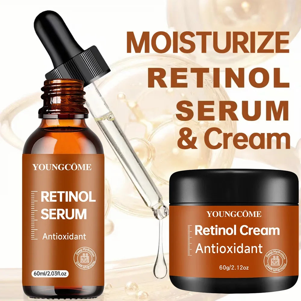 YOUNGCOME Retinol Cream & Serum Set – Anti-Aging Skin Care Retinol Skin Care Set Oasis Select