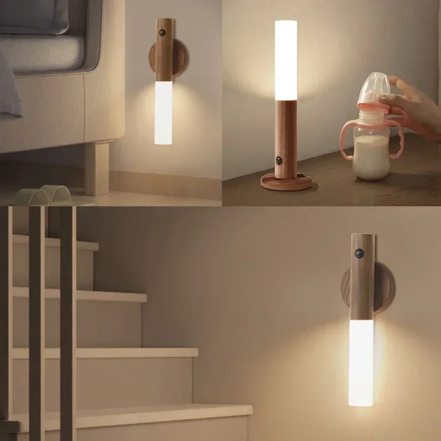 Motion Sensor LED Night Light – Rechargeable Magnetic Wall Lamp Motion Sensor Night Light Oasis Select