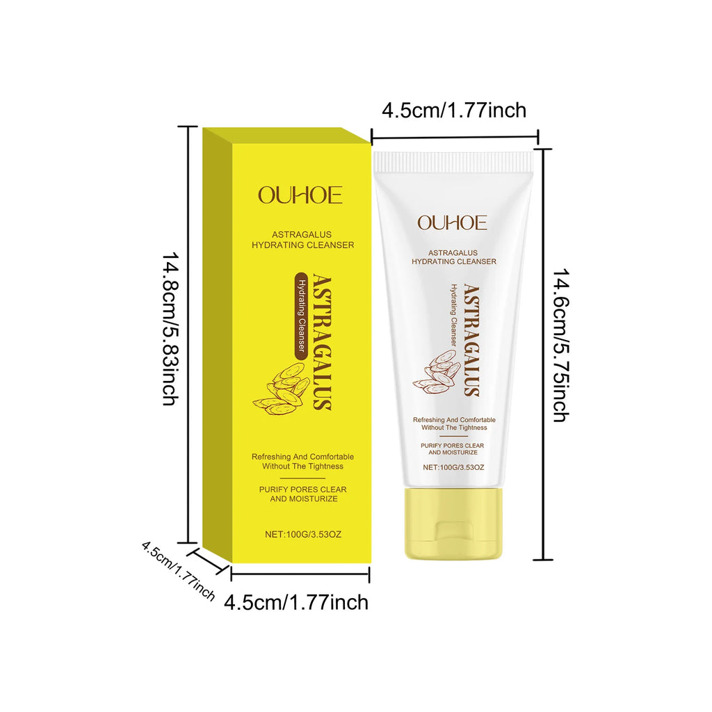 Astragalus Root Hydrating Facial Cleanser – Deep Cleanse 100g Facial Cleanser Oasis Select 100g Boxed