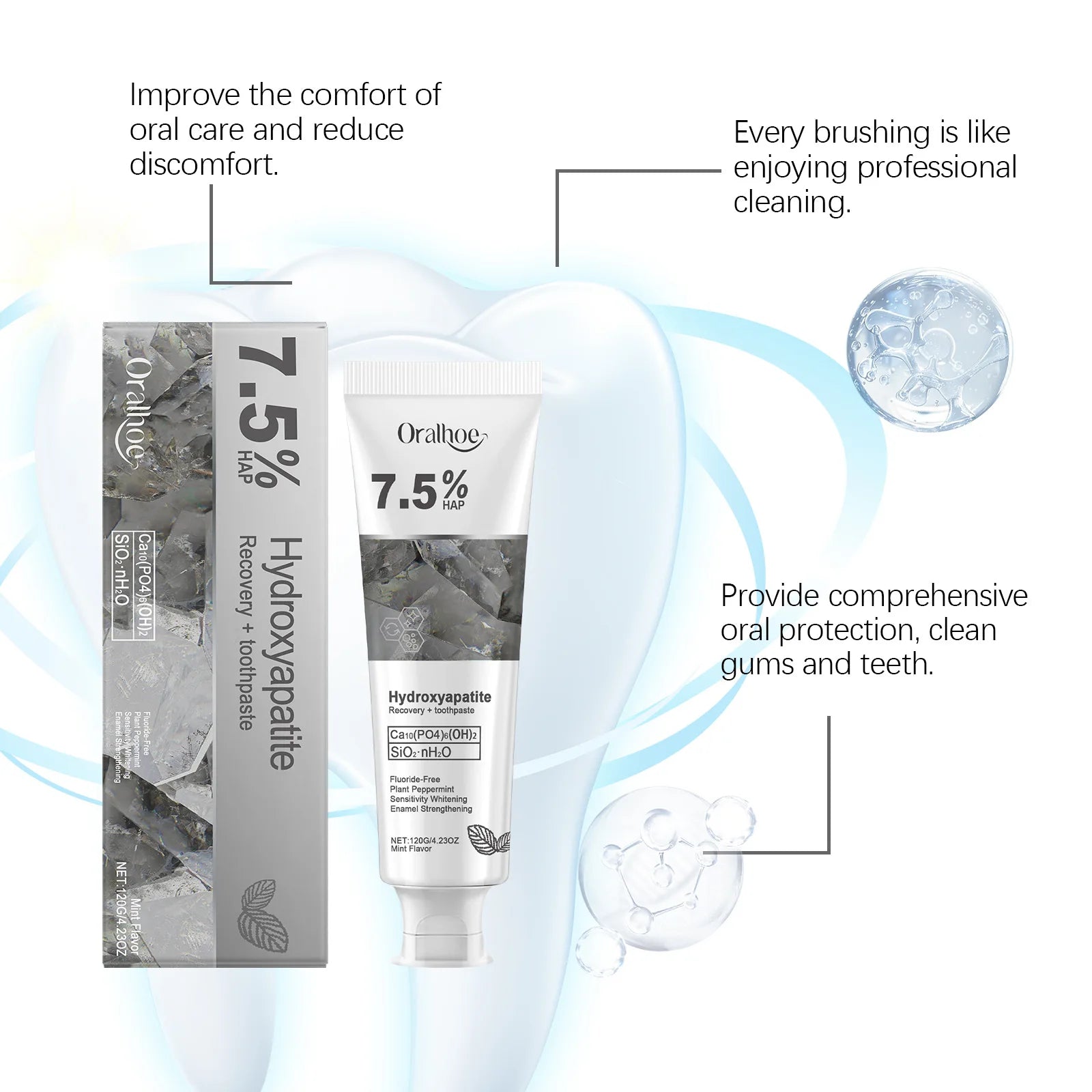 Orahoe Dental Care Toothpaste Keep Fresh Improve Bad Breath Deeply Cleaning Prevent Caries Shiny Teeth Brightening Toothpastes Oasis Select