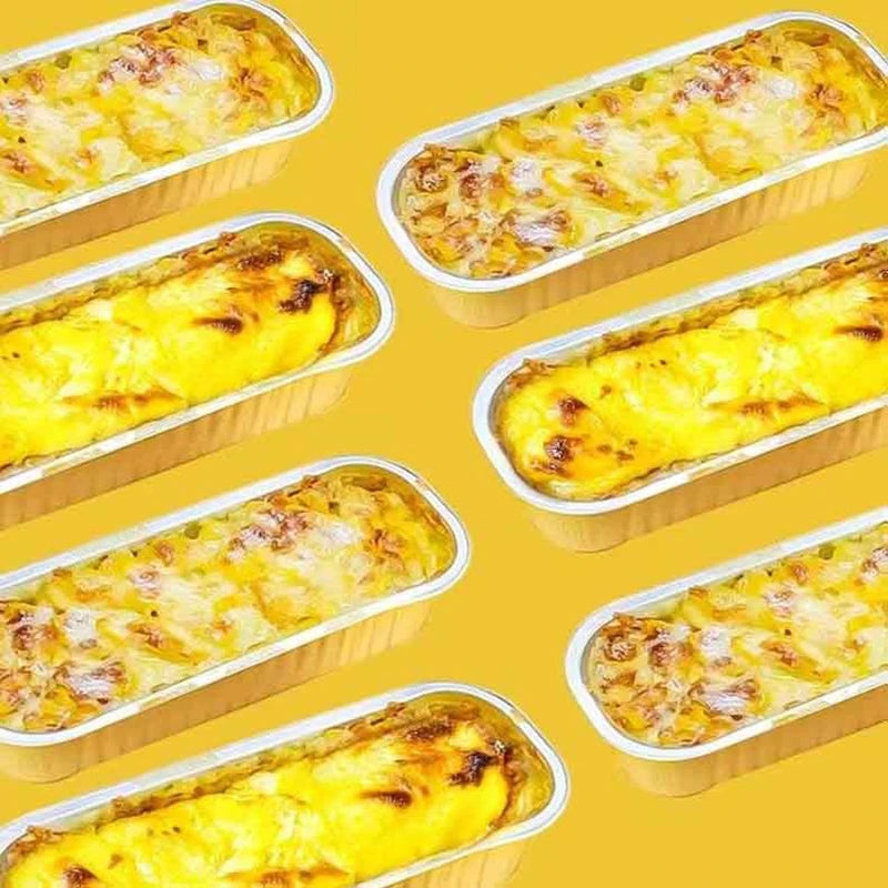 10Pcs Mini Loaf Pans Set Rectangle Aluminum Foil Heat-Resistant Bread & Cake Baking Pans for Daily & Holiday Use Oasis Select